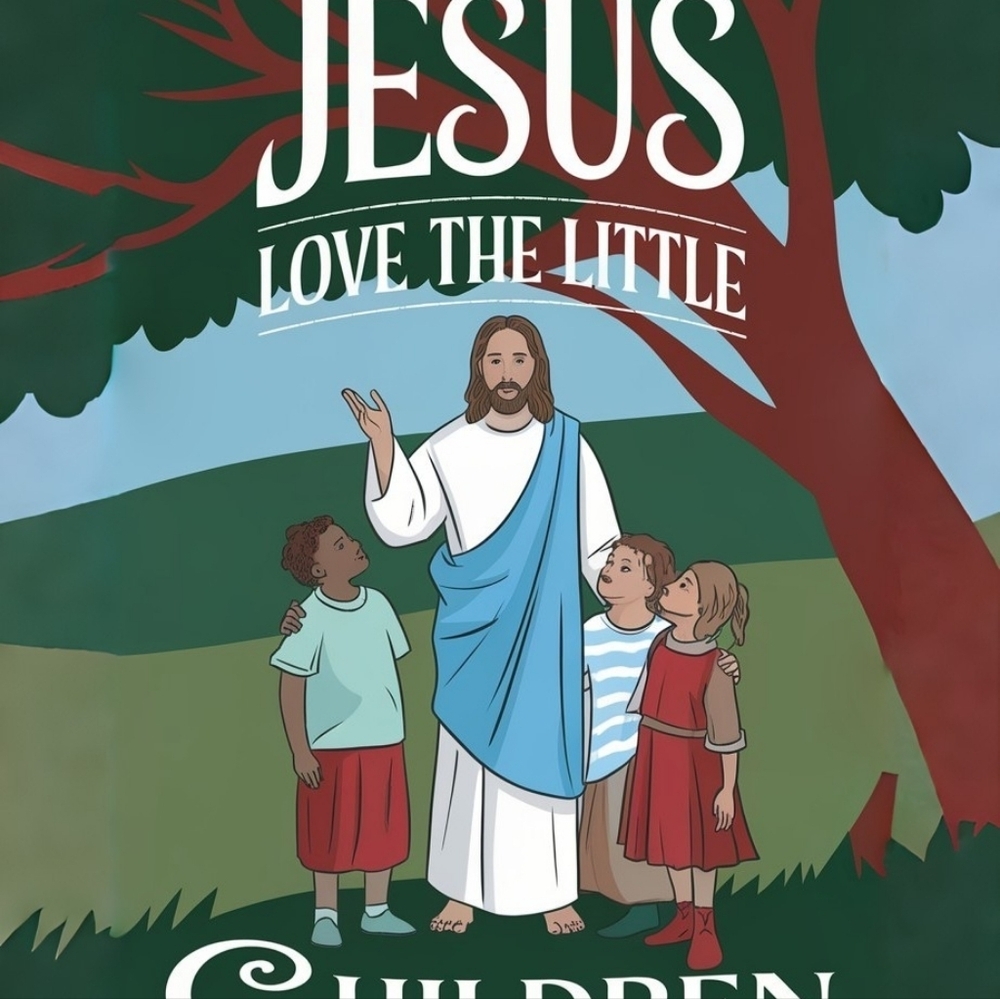 Jesus Loves The Little Children In A Glass Front Frame 8x10 Picture AI wall art - Picture 2 of 2